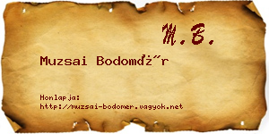 Muzsai Bodomér névjegykártya
